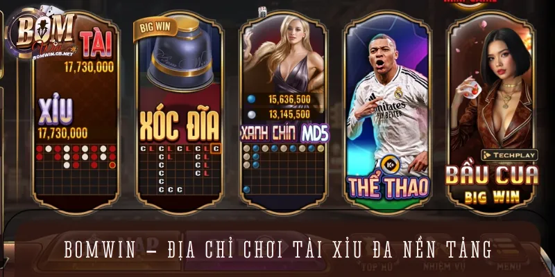 BOMWIN là địa chỉ chơi tài xỉu hấp dẫn nhiều người yêu thích