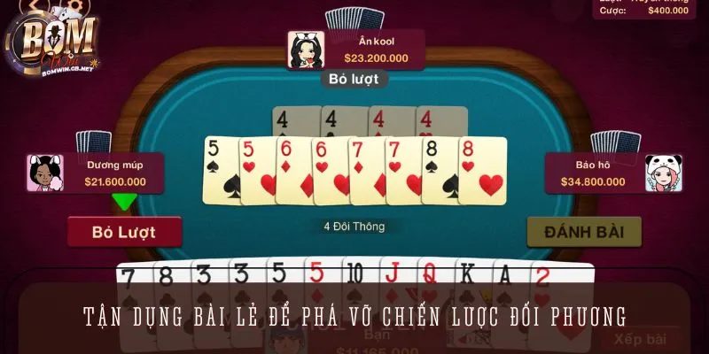 Tận dụng bài lẻ là mẹo chơi Tiến Lên được nhiều cao thủ áp dụng